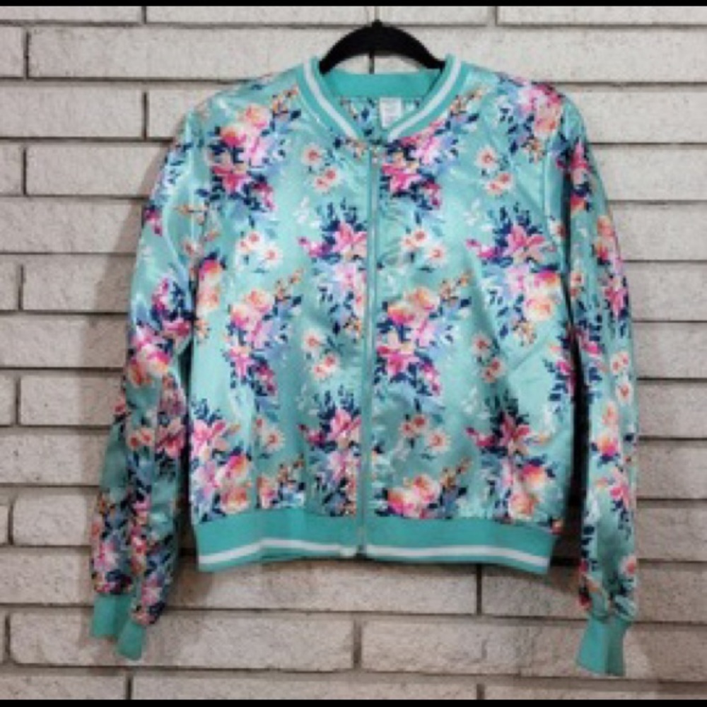 Arizona Jean Co. Floral Varsity-Style Jackey